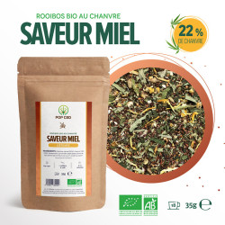 Pop CBD - Tisane détente Rooibos CBD - Saveur Miel - 35g