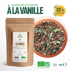 Pop CBD - Tisane détente Rooibos CBD - Saveur Vanille - 35g