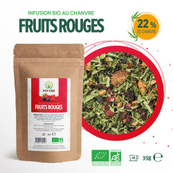 Pop CBD - Thé fruité CBD - Saveur Fruits Rouges BIO - 35g