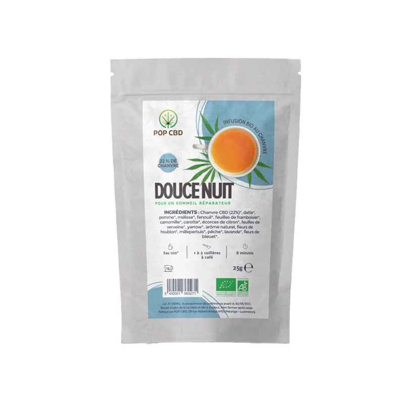 Pop CBD - Tisane Essentiel - Douce Nuit BIO - 25g