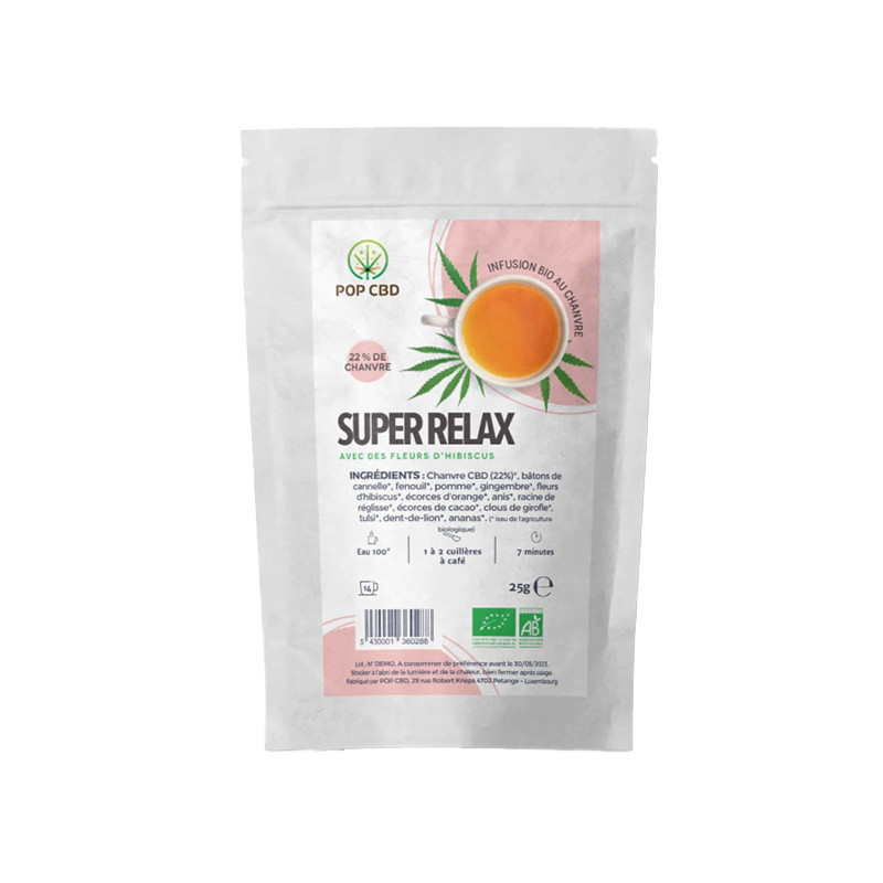 Pop CBD - Tisane Essentiel - Super Relax BIO - 25g