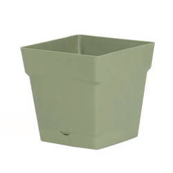 EDA - Pot carré Toscane avec réserve d'eau  10,2L - 25x25cm vert laurier