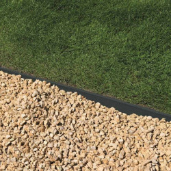 BorderFix - Bordure en PVC recyclée - Epaisseur 6 mm - 14cmx25m - Noir