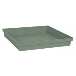 EDA - Soucoupe carré Toscane 32.6x32.6cm vert laurier pour pots 39x39 et XXL 98L