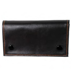 Champ Blague A Tabac Bi Color 13X7.5Cm - Dl-12 - Noir Surpique Orange