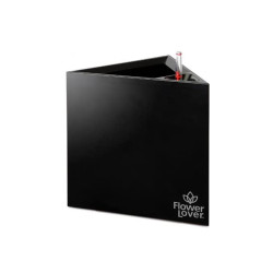 Flower Lover - Triangle pot auto irrigant - 14x14x14cm - Noir