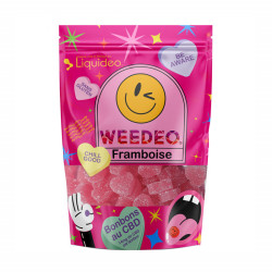 Weedeo - Bonbon CBD goût Framboise - Sachet 40g