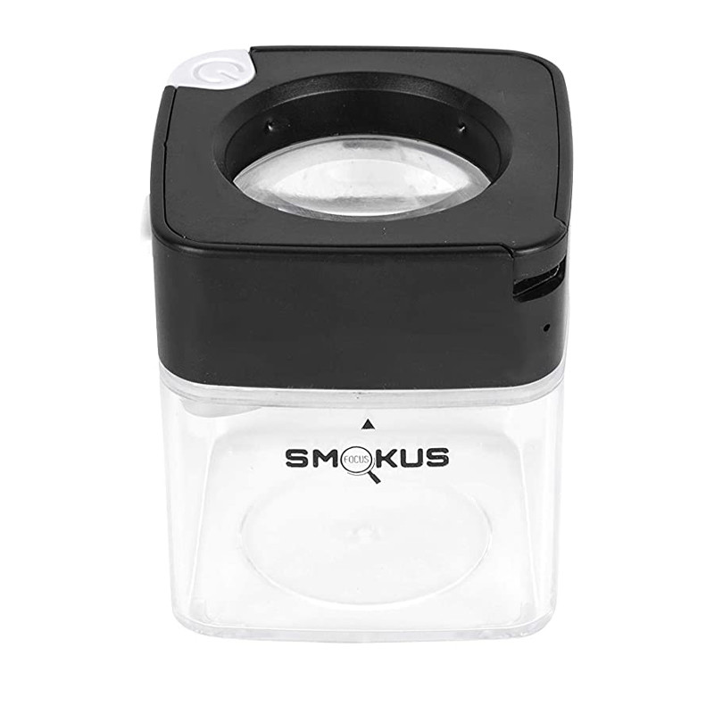 Smokus Focus - Comet infinity black - Pot hermétique avec loupe