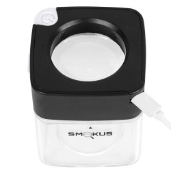 Smokus Focus - Comet infinity black - Pot hermétique avec loupe