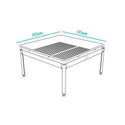 Support pour table à marée - 80x80cm