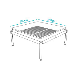 Support pour table à marée - 100x100cm