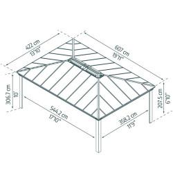 DOUBLE CARPORT COLORADO 14X20