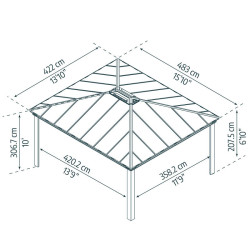 DOUBLE CARPORT COLORADO 14X16