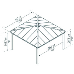 DOUBLE CARPORT COLORADO 14X14