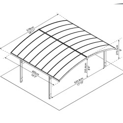 ARIZONA DOUBLE CARPORT WAVE WINGS & ARCH