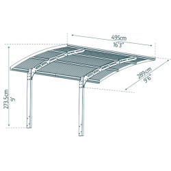 CARPORT ARIZONA WAVE 5000  GREY S.GREY