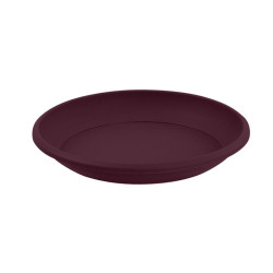 EDA - Soucoupe ronde Osaka 25cm pour pot 30cm - Rouge Bourgogne