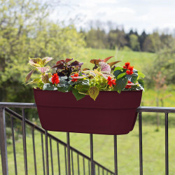 EDA - Jardinière cavalière Osaka - 19,5L - 20cm - Rouge Bourgogne