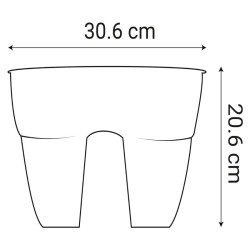 EDA - Pot cavalier Osaka - 8L - 30cm - Rouge Bourgogne