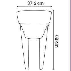 EDA - Jardinière haute Osaka - 48L - Vert Laurier