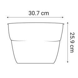 EDA - Jardinière basse Osaka - 38L - Vert Laurier