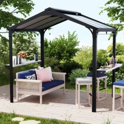 BBQ GARDEN GAZEBO AUSTIN 2400 - BLACK