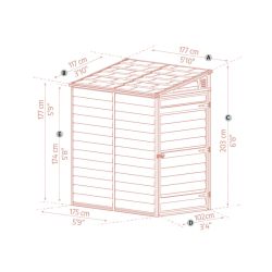 SKYLIGHT SHED PENT 4X6 MIDNIGHT GREY