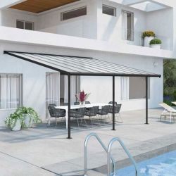 SIERRA PATIO COVER 3X5.46 GREY CLEAR