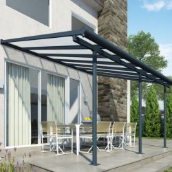 SIERRA PATIO COVER 3X4.25 GREY CLEAR