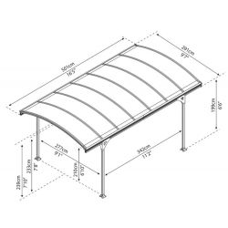 CARPORT VITORIA 5000 GREY/BRONZE