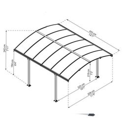 CARPORT ARCADIA ALPINE 4300 GREY/BRONZE