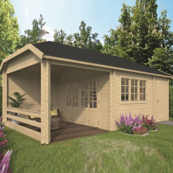 Tuindeco - Chalet bois massif  18m² - 45mm - Qualité résidentielle - Viveka (sur commande)