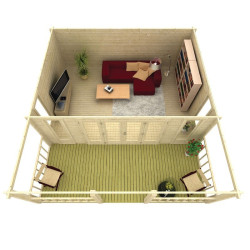 Tuindeco - Chalet bois massif 30,6 m² -  45 mm - Olaug (sur commande)
